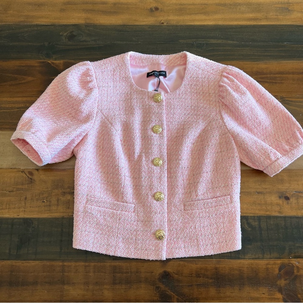 Generation love pink tweed jacket xsmall